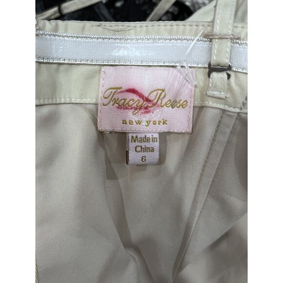 Tracy Reese Leather Trim Lace‎ & Tweed A-Line Dress With Pockets Size 6 - Picture 7 of 15